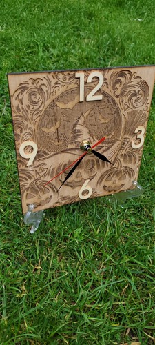 Handmade wooden wall clock - wall,