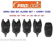 PROLOGIC SNZ BITE ALARM PRESENTATION SET+CASE FOR CARP FISHING ROD POD 3+1 4+1