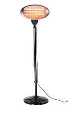 Freestanding Electric Patio Heater Outdoor Garden Heating Halogen 2kW Heatlab