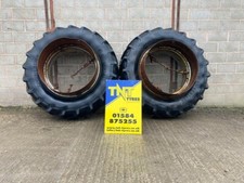 PAIR OF 520/70R38 CONTINENTAL AC70T 147B TYRES ON STOCKS DUAL WHEELS