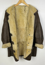 REAL SHEEPSKIN SHEARLING COAT UK Size 16 (US 12) Women`s Winter Jacket Brown