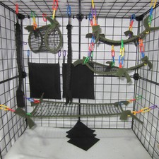11Pc Forest Green Mesh Sugar