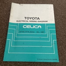 Toyota Celica AT160 ST162 ST165 Electrical Wiring Diagram Manual OCT 1987