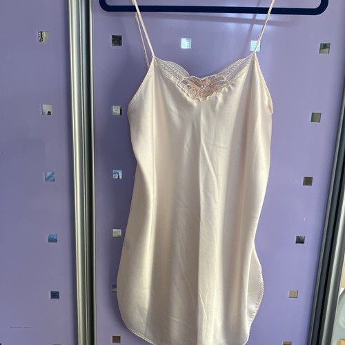 Vtg satin feel silky nightie - satin-feel,