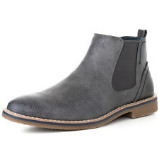 Alpine Swiss Mens Nash Chelsea Boots Snakeskin Ankle Boot Genuine Leather Lined