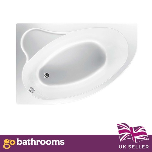 Offset corner bathtub white - corner,