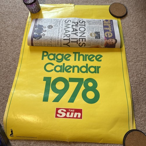 The sun page three calendar - the,