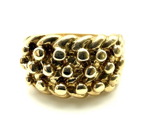 9ct gold keeper ring men - 9ct,