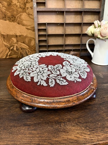 Antique circular walnut beaded - circular,
