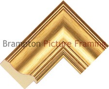 77mm Wide Gold Reverse Wood Picture Frame Moulding