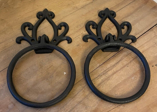 Cast iron towel ring - x2,