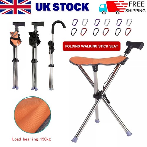 Walking stick with seat - with, height