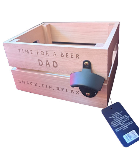 Wooden beer crate storage box - storage,
