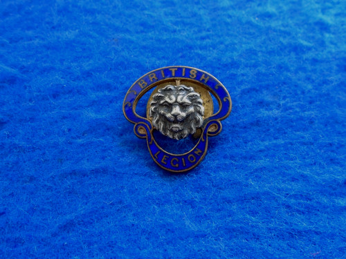 British legion enamel lapel - british,
