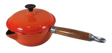Orange Cast Iron Saucepan 18cm