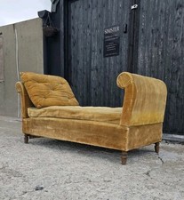 Antique French Velvet Day Bed