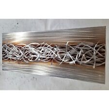 Charged. Modern abstract  metal wall art. Home Decor. Brown and Silver 