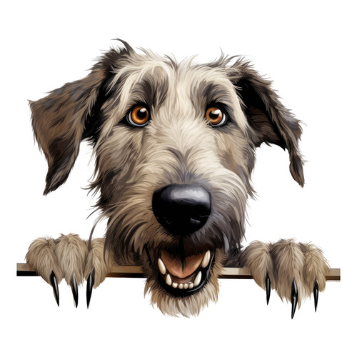 Irish wolfhound sticker 9x9cm - irish,