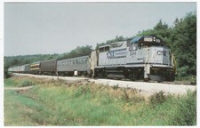 Postcard CSX Transportation GP-40 Train #6344 Roadrailer Test GM, North Rydal GA