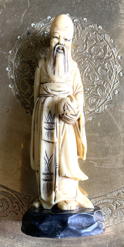 Vintage resin chinese wise man - vintage,