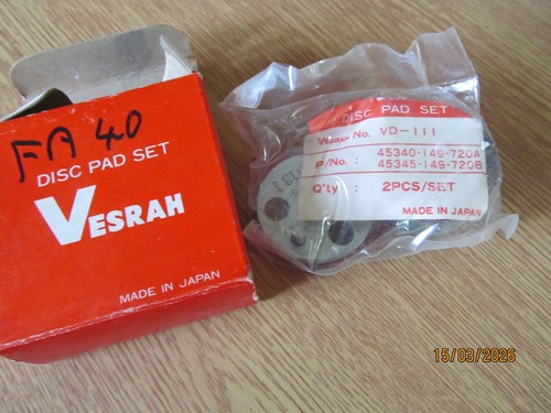 Nos motorcycle disc - brake, pads