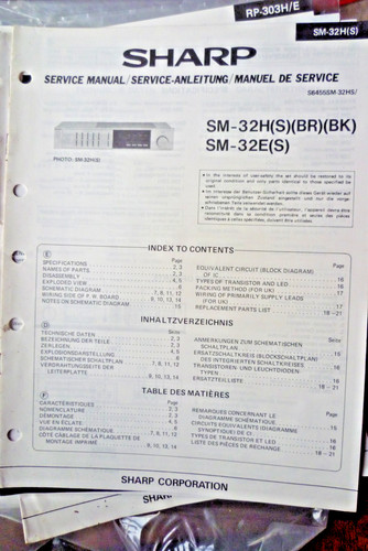 Sharp 32h sm 32e - sharp, sm-32h