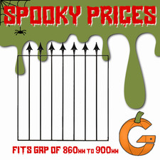 770mm wide x 935mm high Black Wrought Iron Spear Top Pedestrian Garden Gate