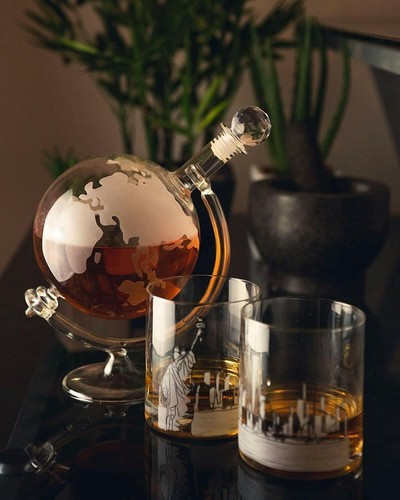 Glass globe decanter kitchen - decanter,