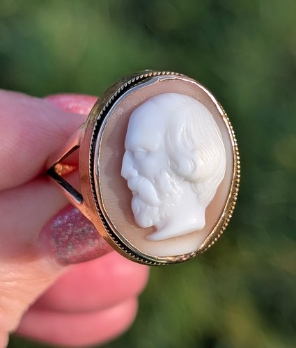 Large victorian shell cameo - shell,