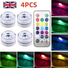 4XMulticolor LED Light Car Accessories Atmosphere Lights Lamp&Remote Control Kit