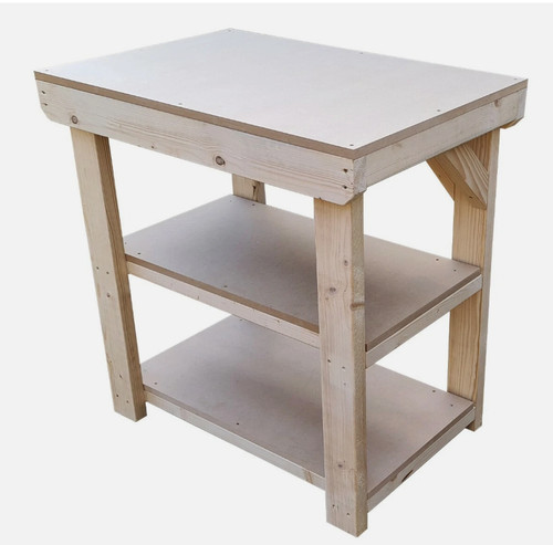 Industrial wooden work bench - work,