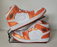 Jordan 1 Mid Trainers UK 8.5 Trainers Mens Electric Orange