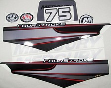 For MERCURY 75 four stroke outboard, Vinyl decal set from BOAT-MOTO / stickers