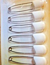 6 Nappy Pins Terry Nappies Pin