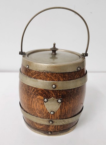 Vintage oak ceramic - lined, ice