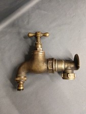 X LARGE AGED BRASS GARDEN TAP