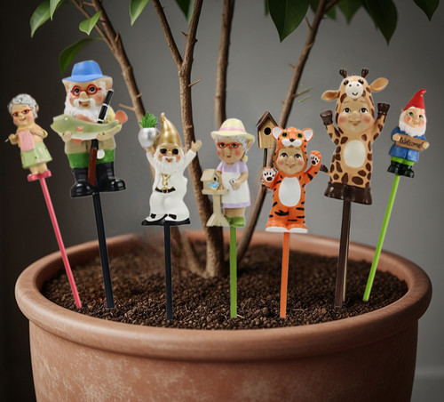 Gnome garden stake - stake, stakes