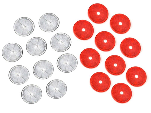 Red white round 61mm - x,