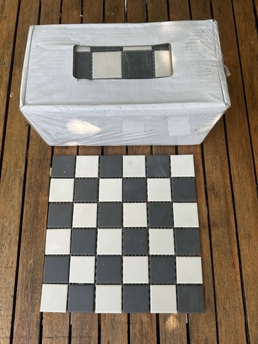 Black white chequer - black, &