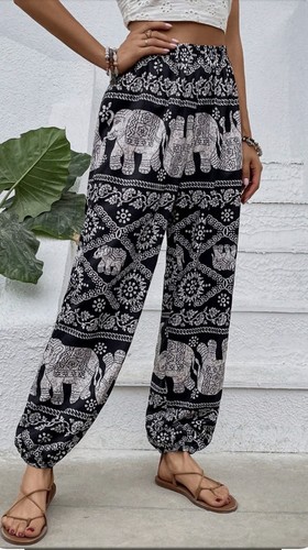 Harem pants black - harem, white