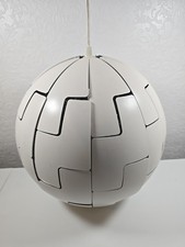 IKEA PS 2014 CEILING PENDANT LAMP - DEATH STAR - WHITE AND SILVER FRAME - 35cm