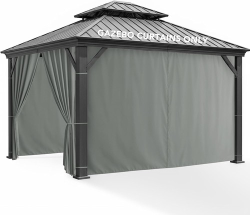Gazebo side curtains grey - curtains,