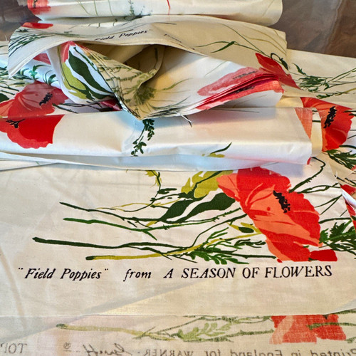 Vintage field poppies a - "field, poppies"