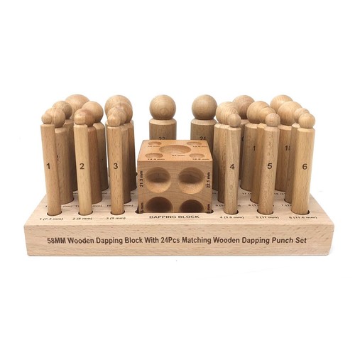 Wooden dapping punch set - dapping,