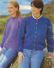 Ladies Easy Knit Classic Cardigan & Sweater Knitting Pattern DK 28-44" 1382