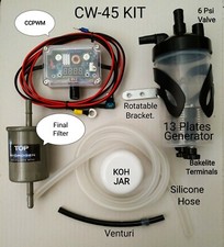 HHO GENERATOR 13 PLATES CW-45, FUEL SAVER COMPLETE CAR KIT, CC PWM, CARBON CLEAN