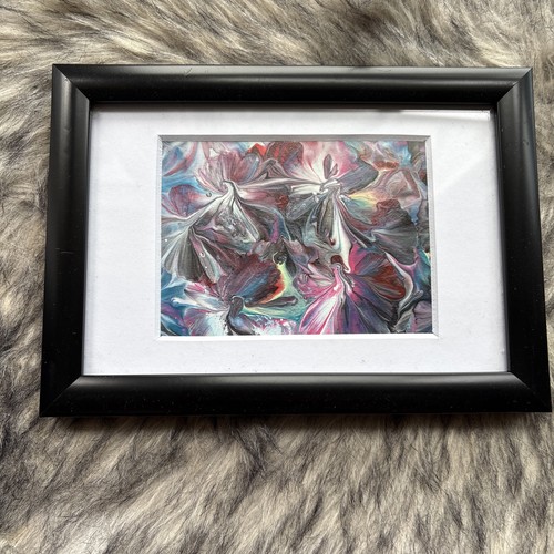 Small framed abstract oil - framed,