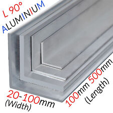 ALUMINIUM ANGLE 20mm 25mm 30mm 35mm 40mm -100mm Equal Angle / Length 100mm 500mm