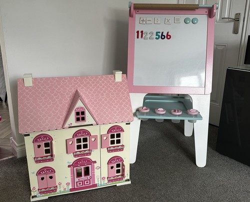 Elc wooden dollhouse - wooden, bundle