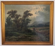 Antique large oil painting